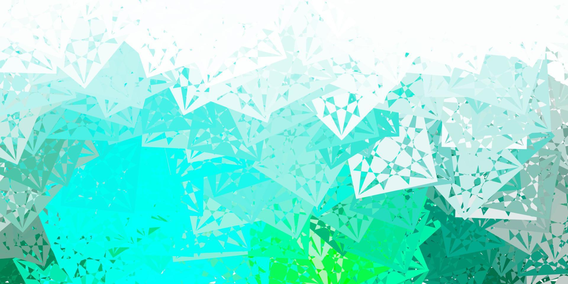 Light Green vector pattern with polygonal shapes.