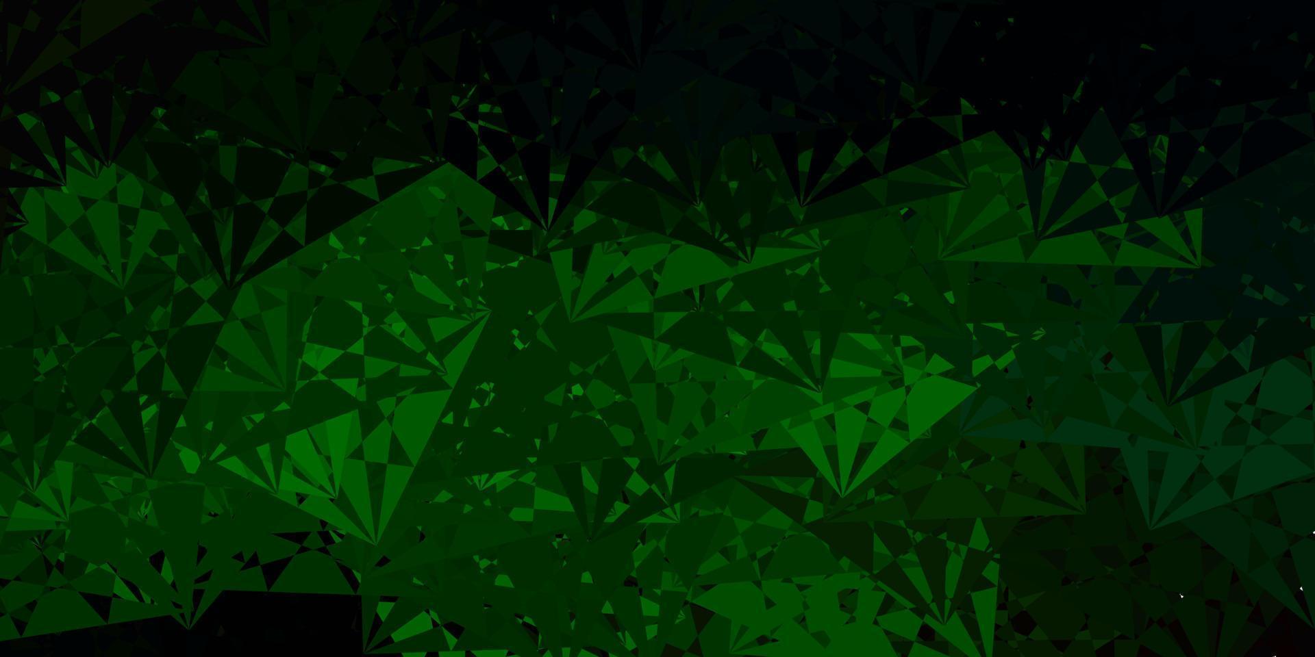 Dark Green, Red vector background with random forms.