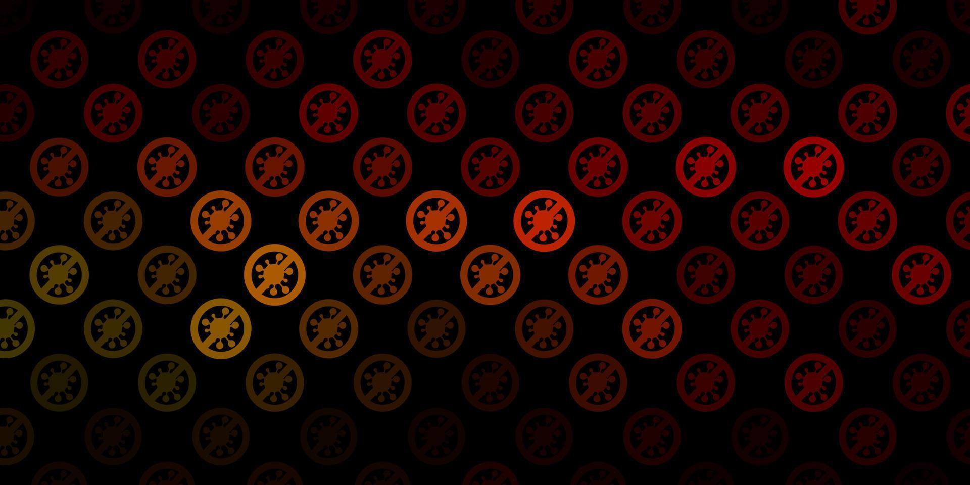 Dark Green, Yellow vector texture with disease symbols.