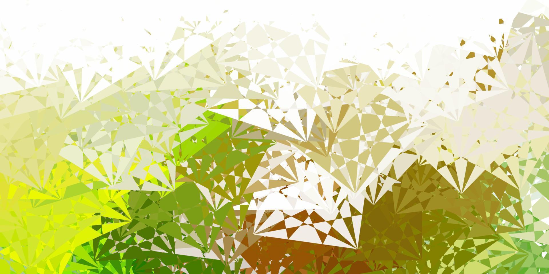 Light Green, Yellow vector layout with triangle forms.