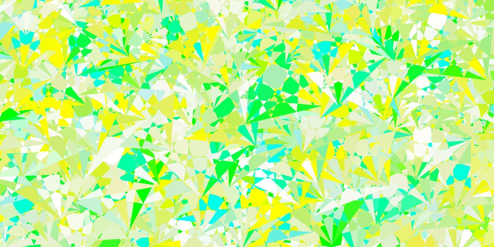 Light Green, Yellow vector background with polygonal forms.