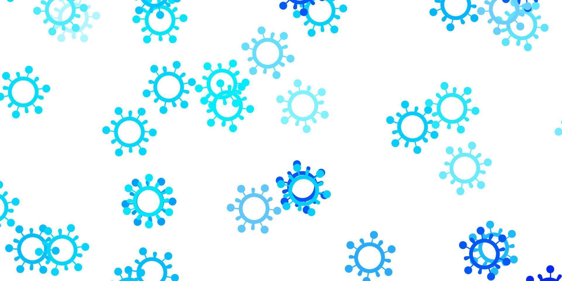 Light blue vector template with flu signs.