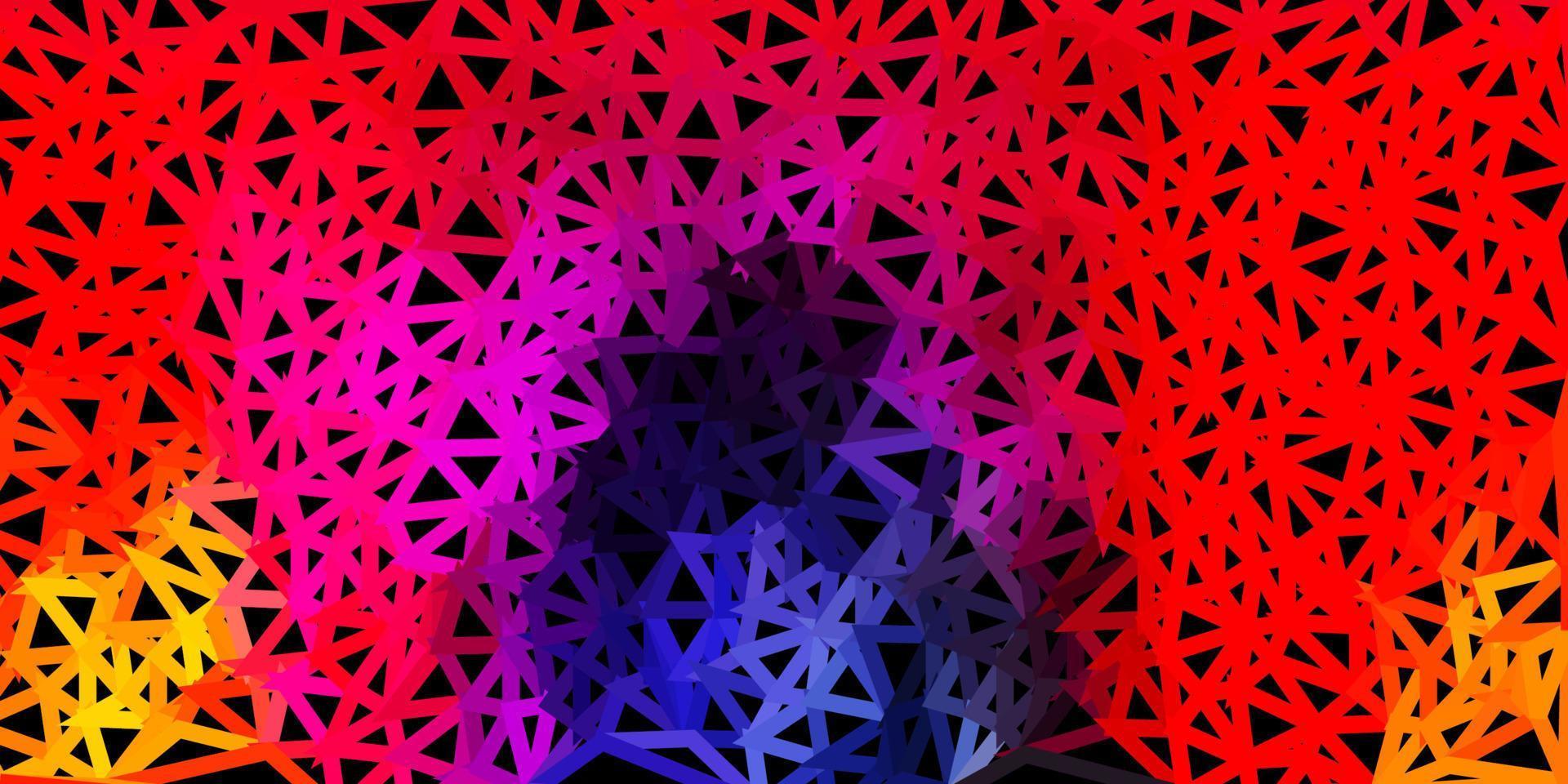 Light multicolor vector triangle mosaic background.