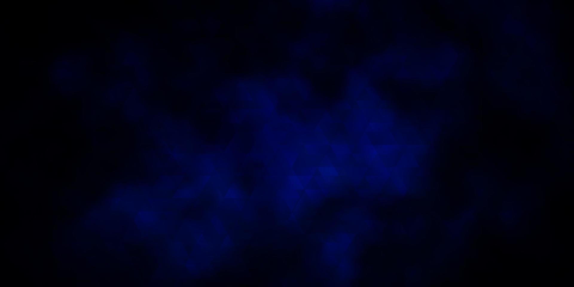 plantilla de vector azul oscuro con líneas, triángulos.