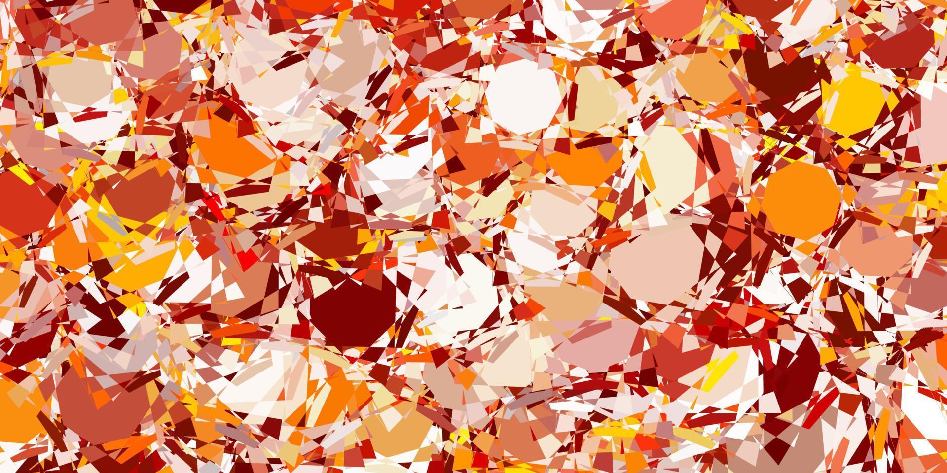 Light Orange vector backdrop with triangles, lines.