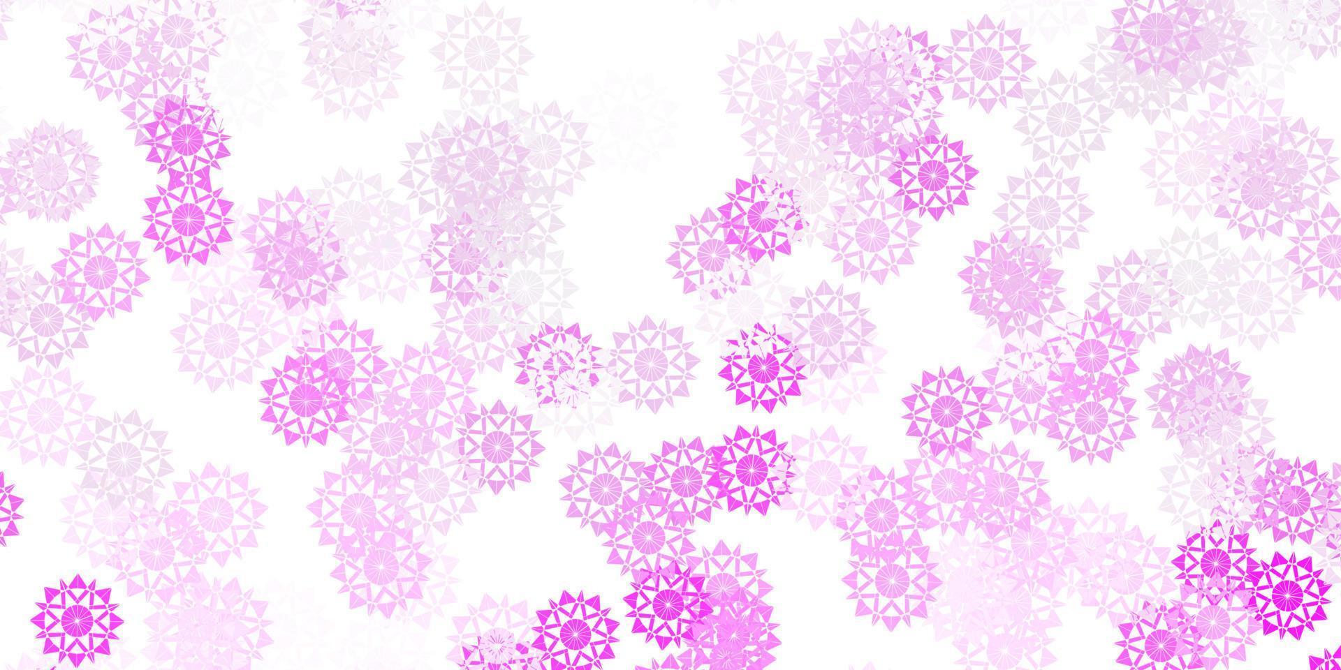 Light pink vector background with christmas snowflakes.