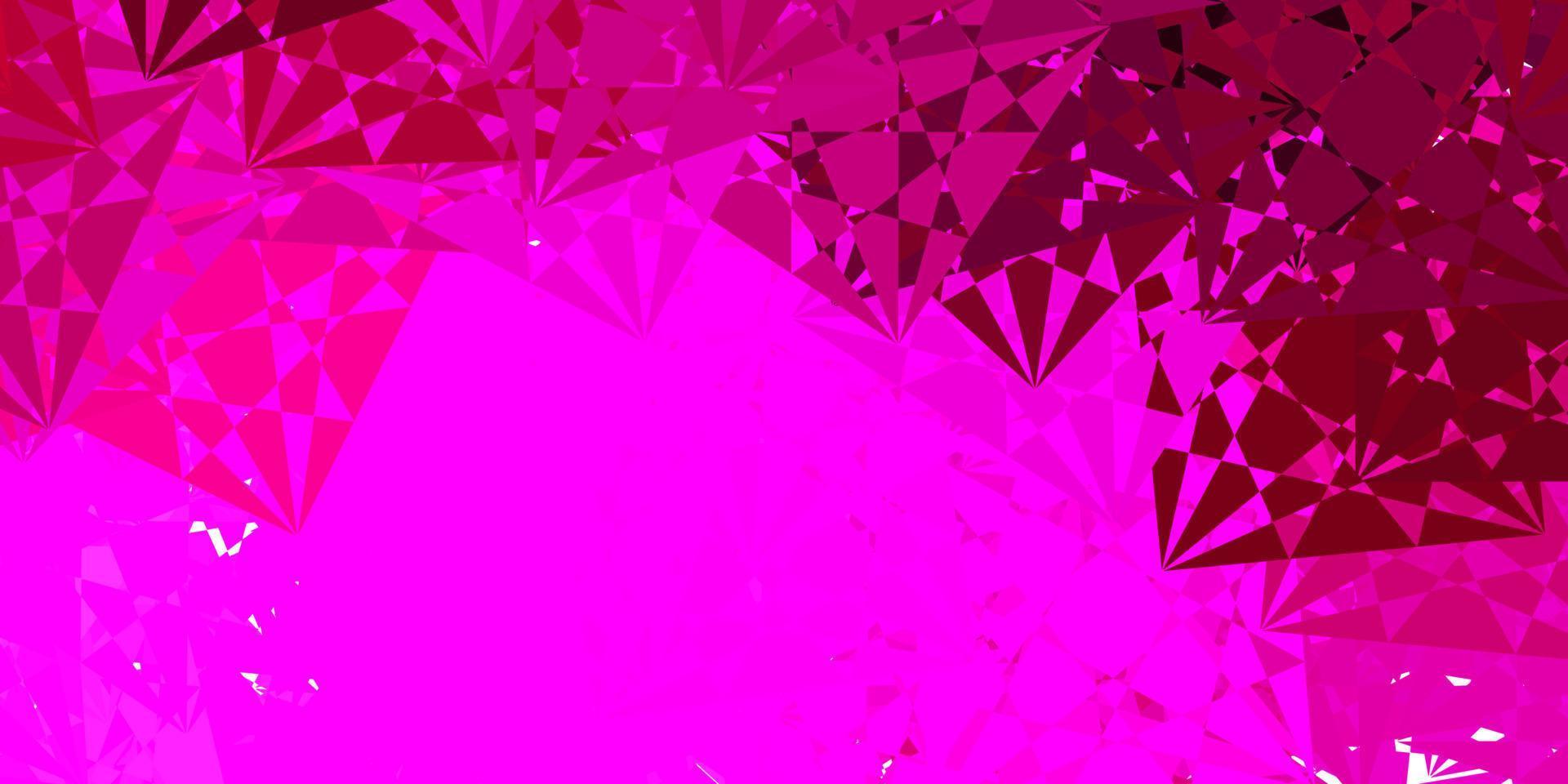 Light Pink vector background with polygonal forms.