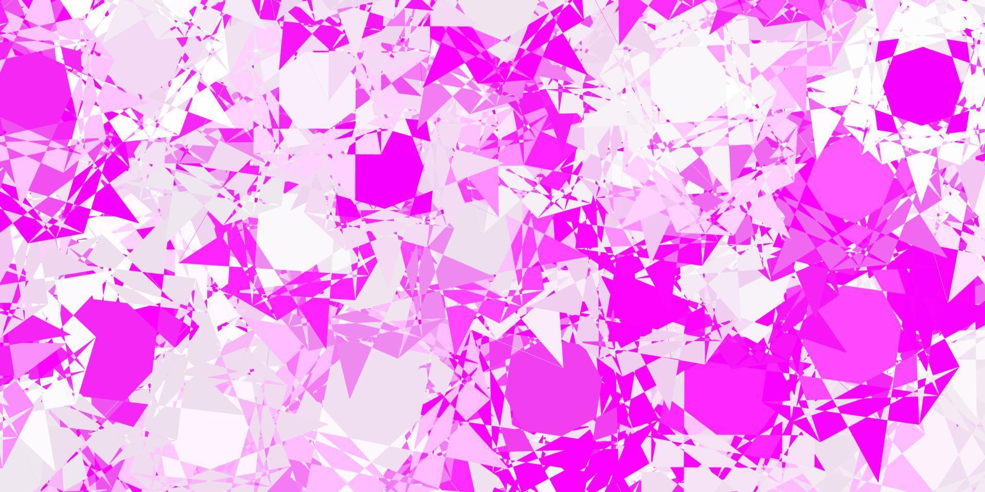 Light Pink vector backdrop with triangles, lines.