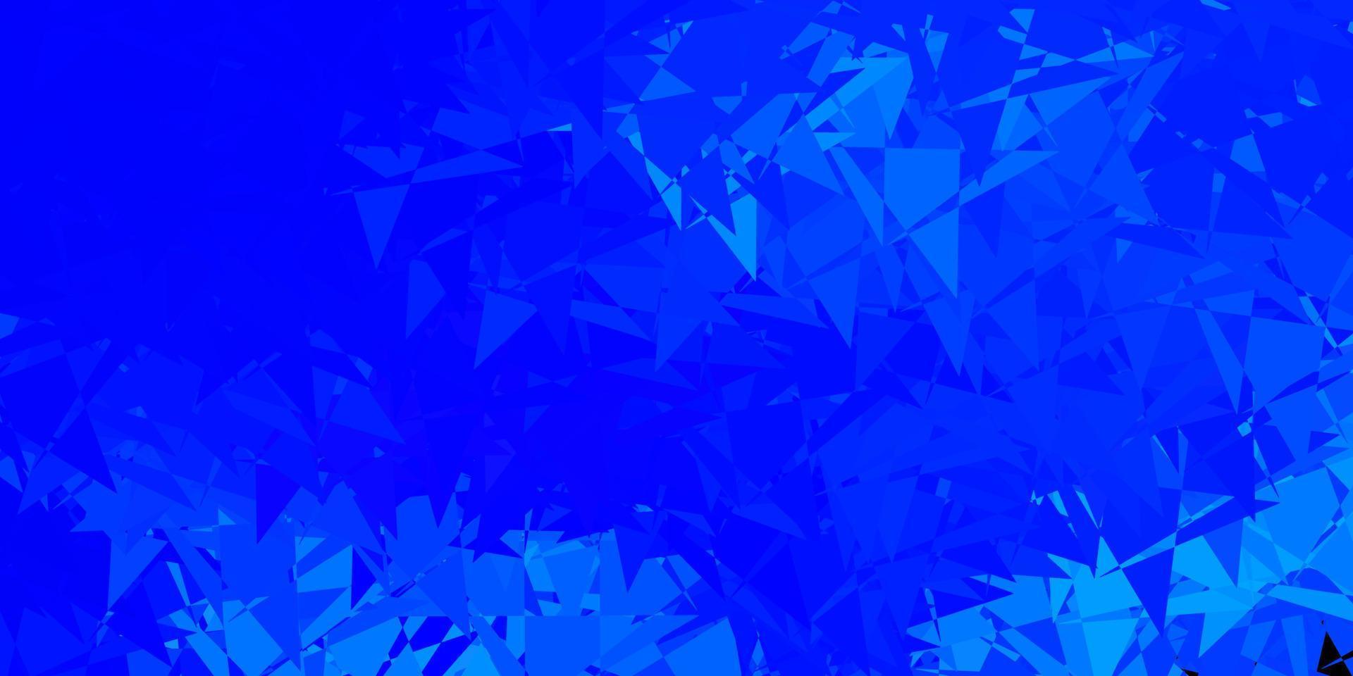 Fondo de vector azul oscuro con triángulos.