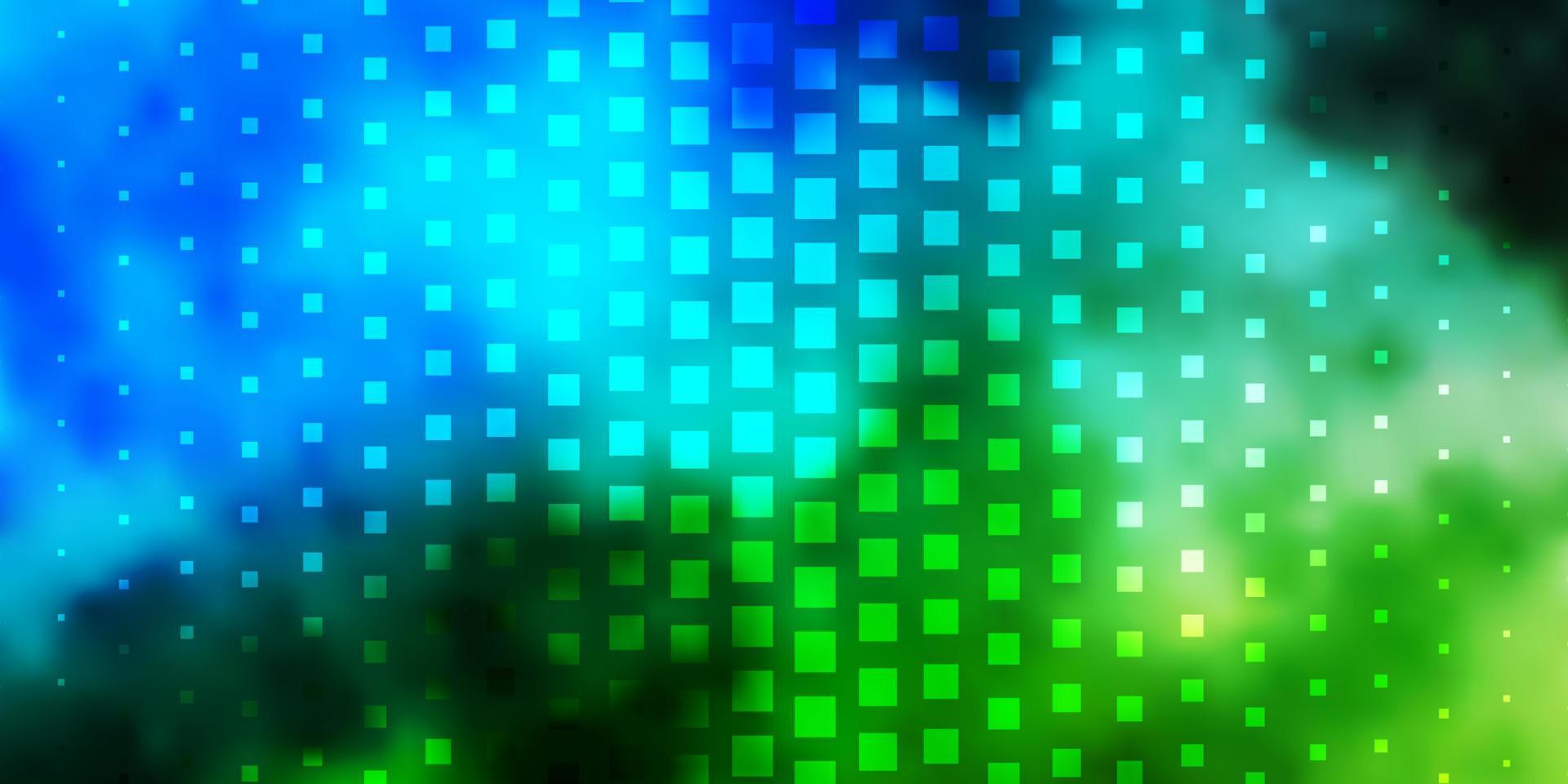 textura de vector azul claro, verde en estilo rectangular.