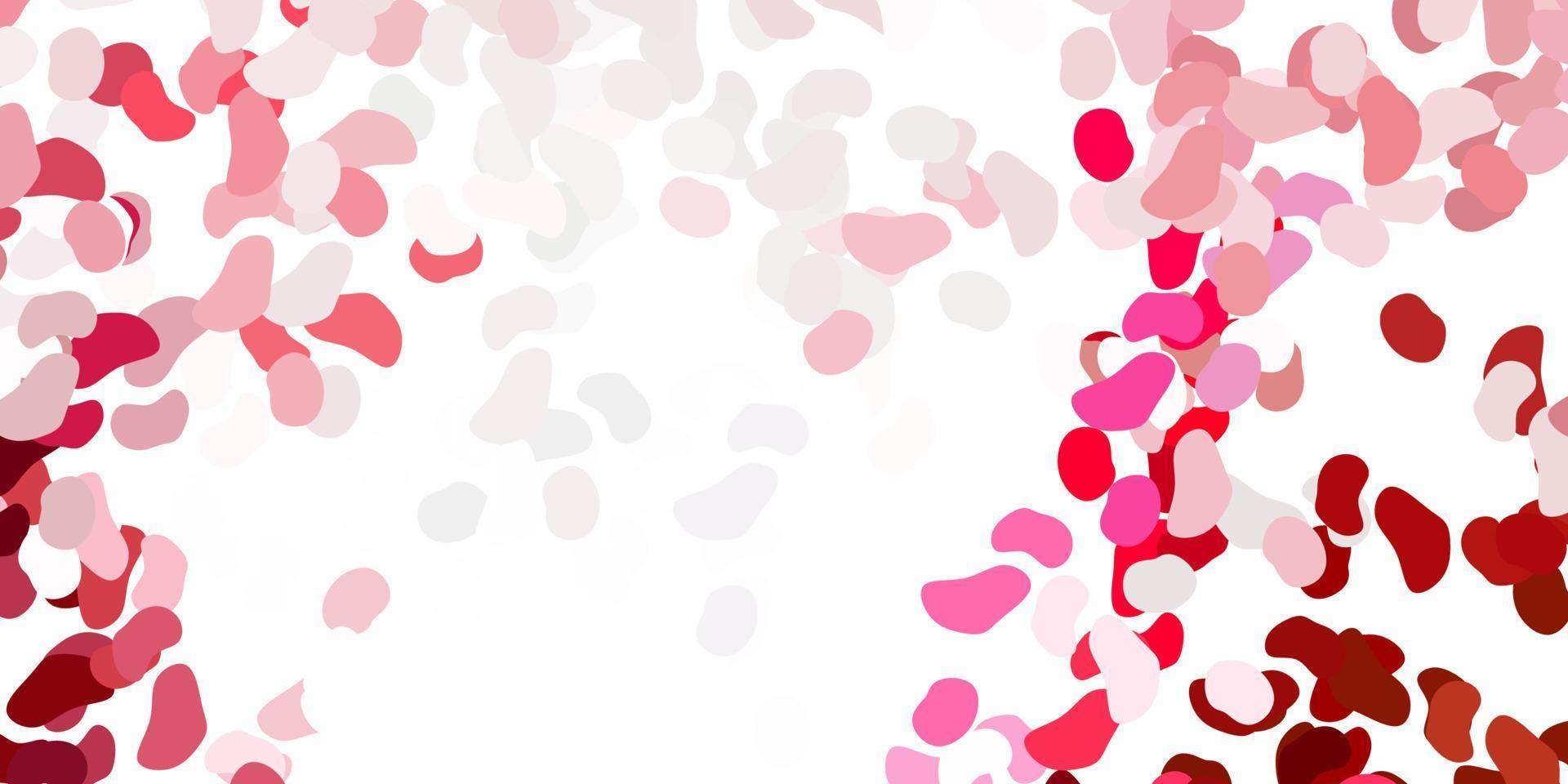 Light pink, red vector pattern with abstract shapes.