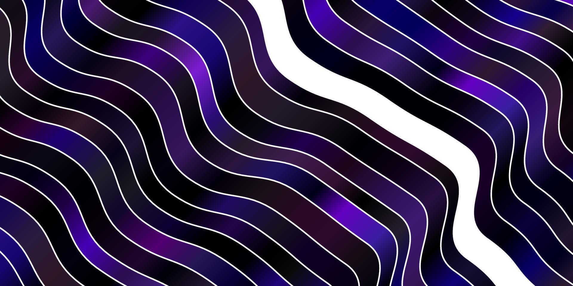 Dark Purple vector template with curved lines.