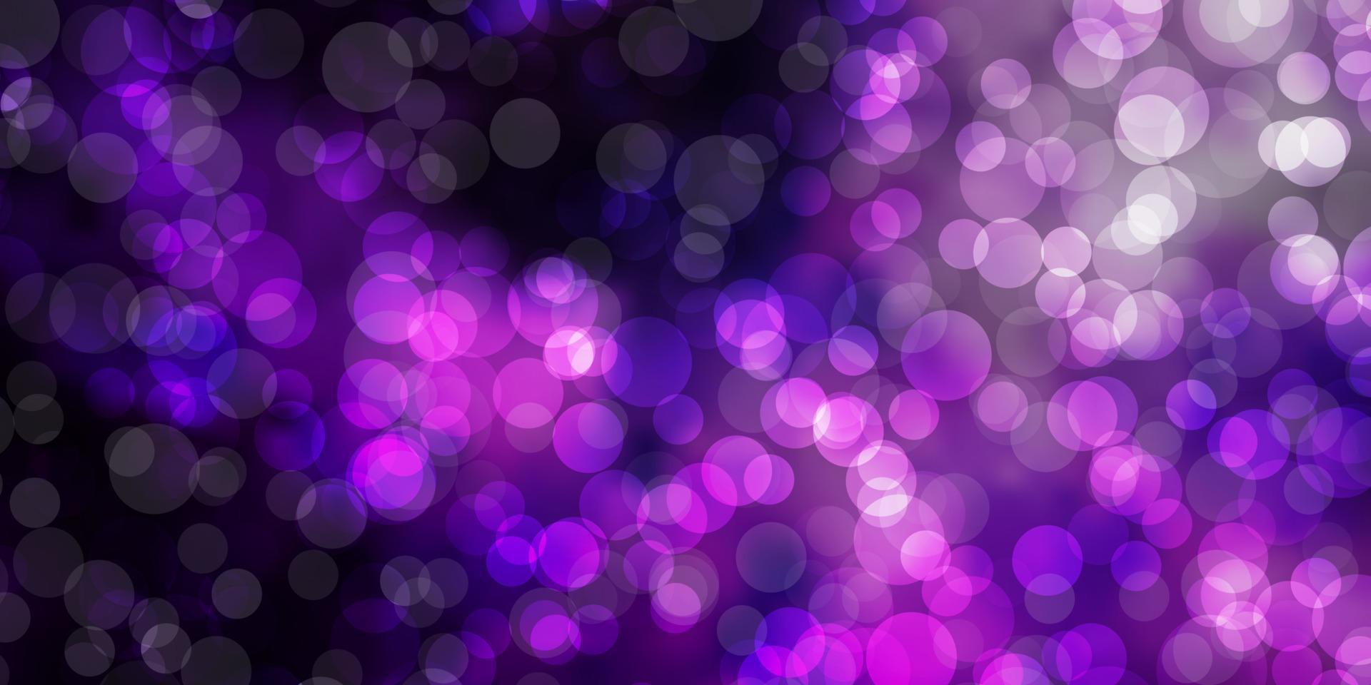 Light Purple vector background with circles.