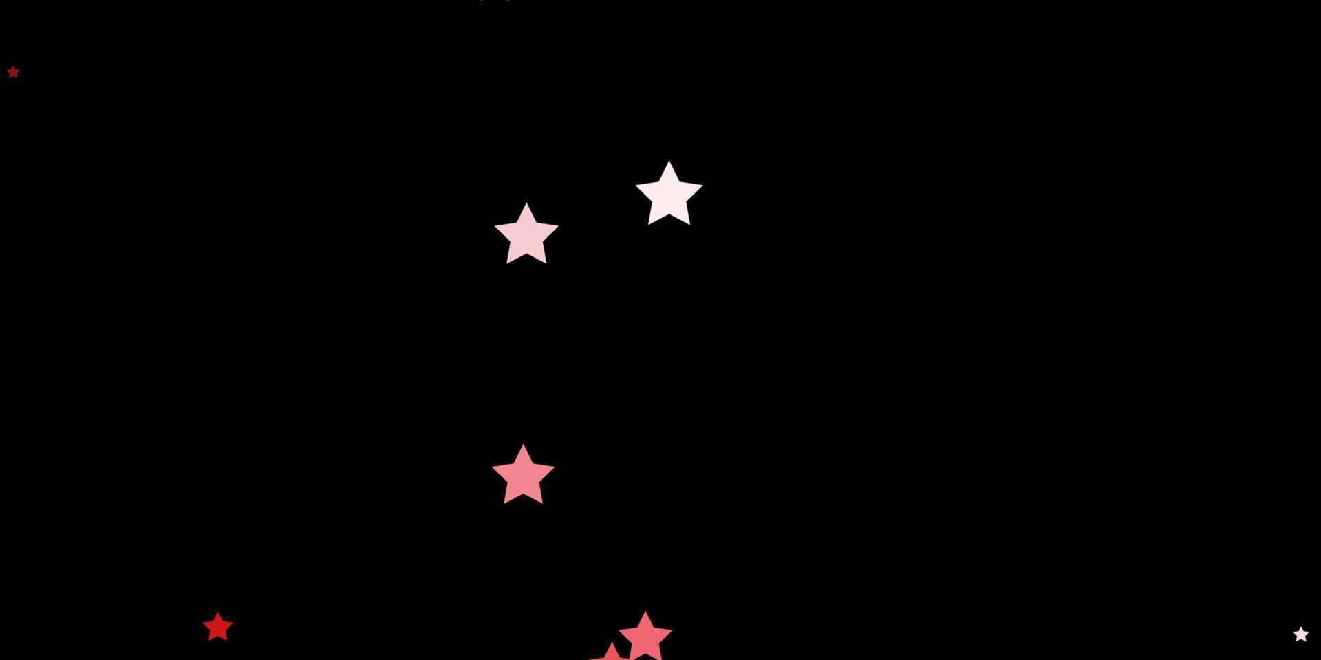 Dark Red vector texture with beautiful stars.