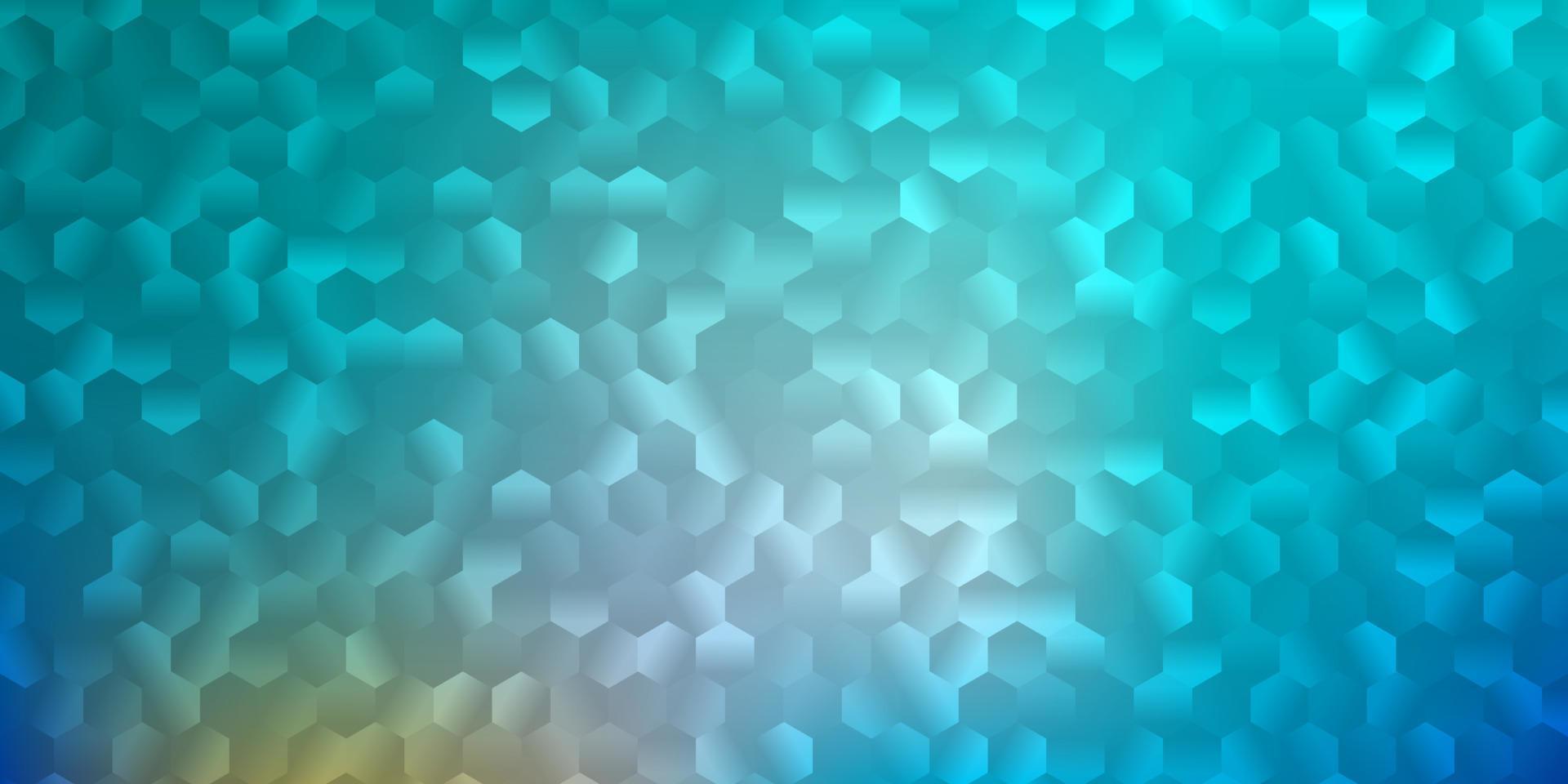 Light blue, yellow vector pattern with hexagons.