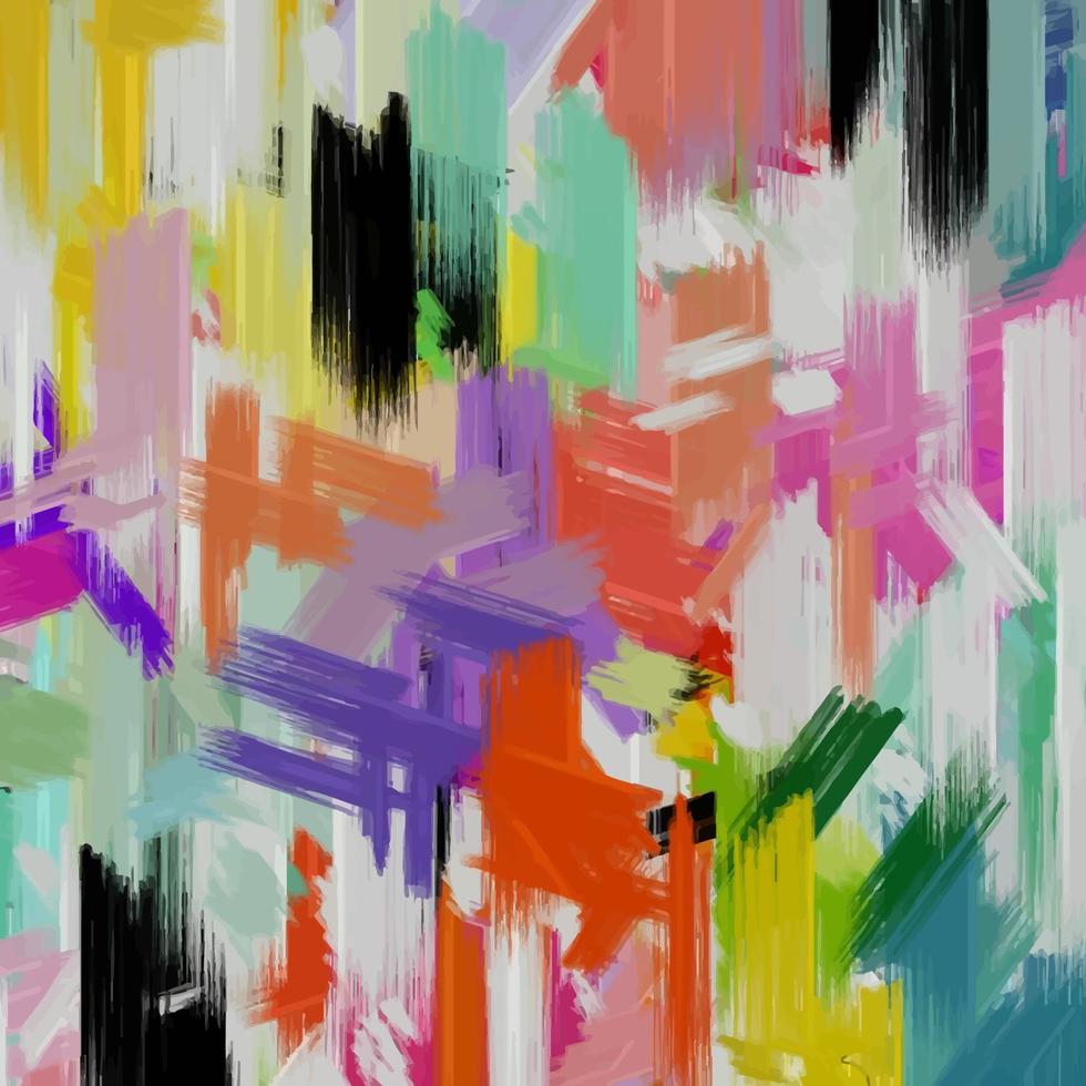 Multi Colored Urban Streaky Acrylic Brush Strokes vector