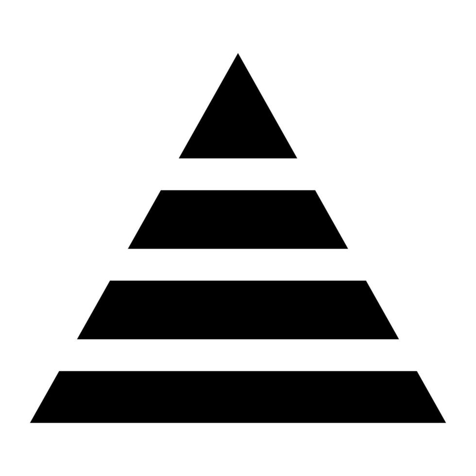 Pyramid Glyph Icon vector