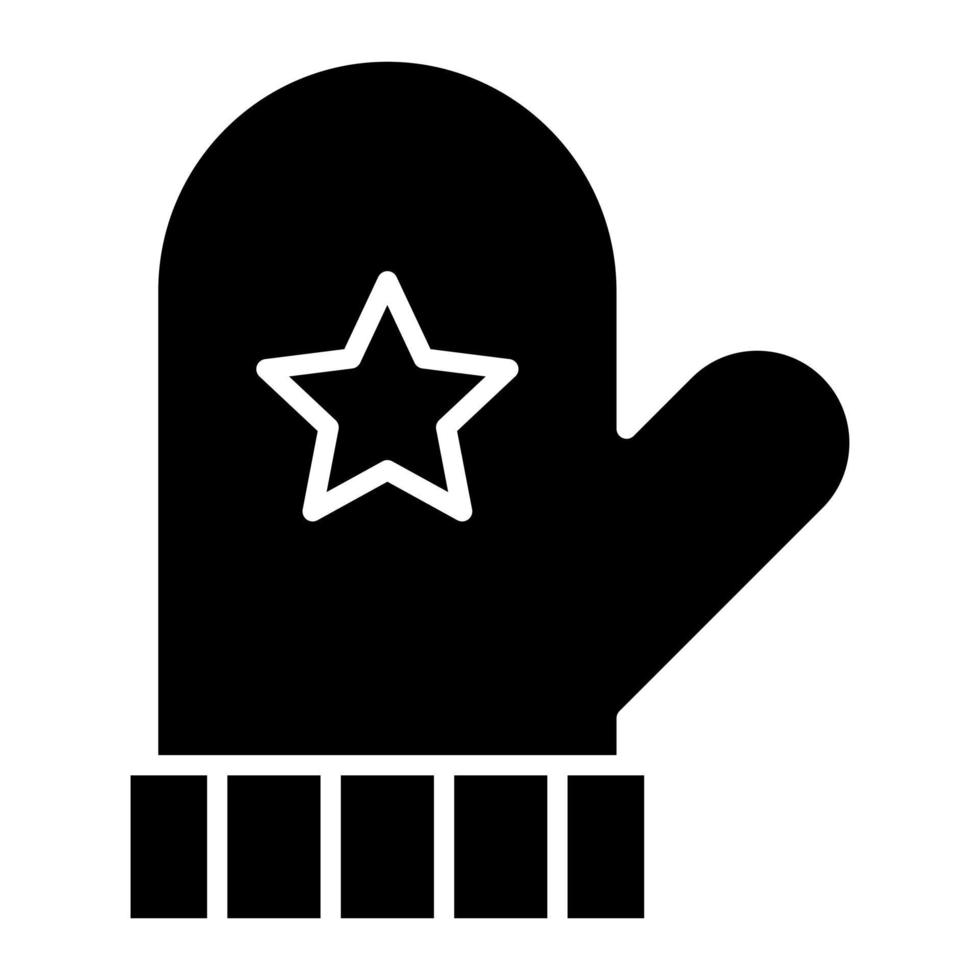 Mitten Glyph Icon vector