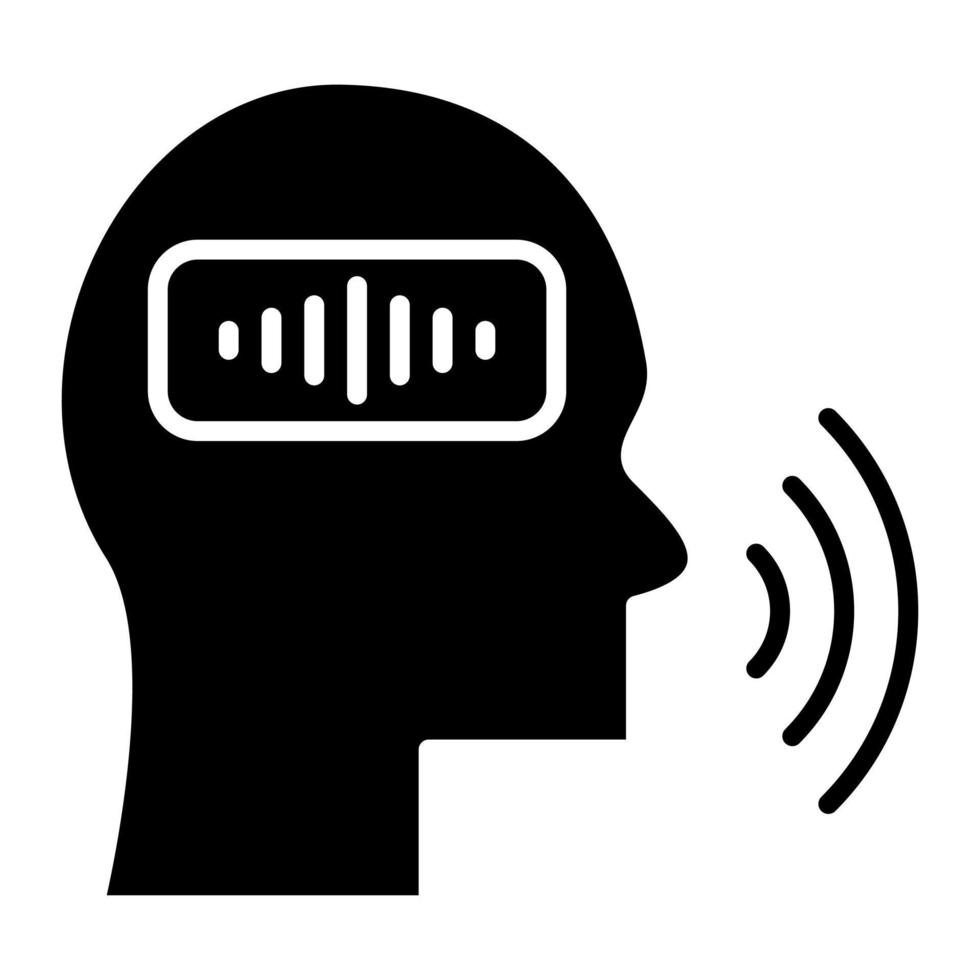 Voice Control Line Icon vector