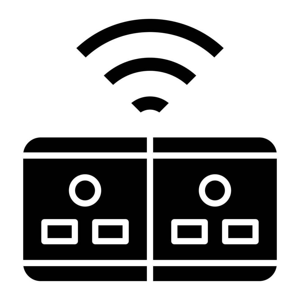 Smart Socket Line Icon vector