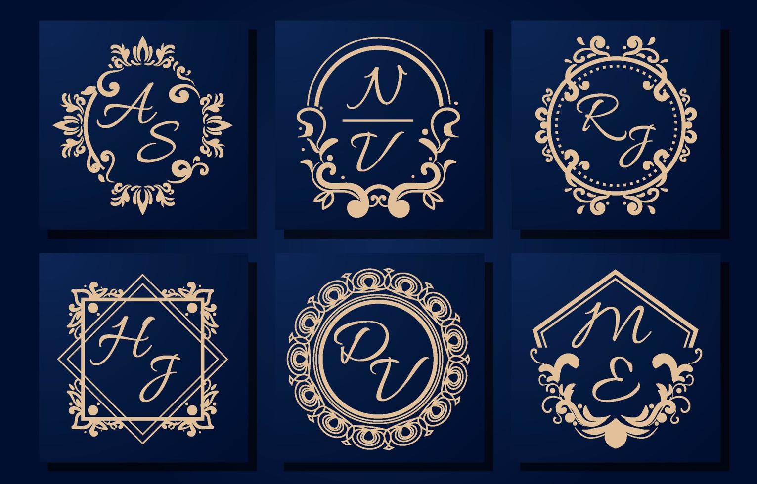 Luxury Wedding Monogram vector