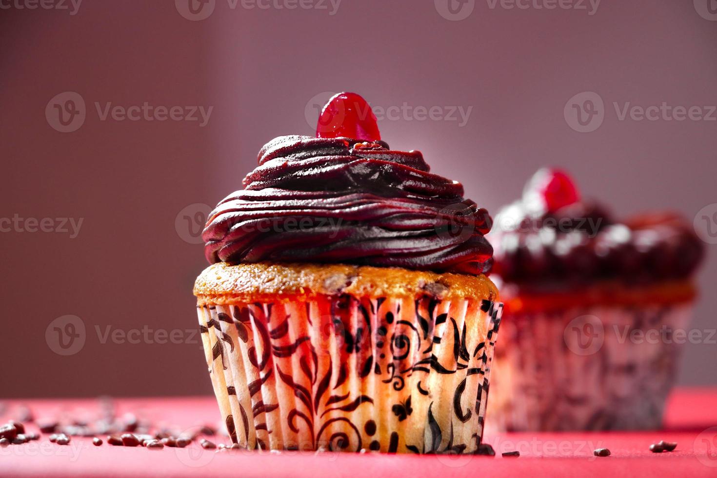 CupCake with chocolate photo