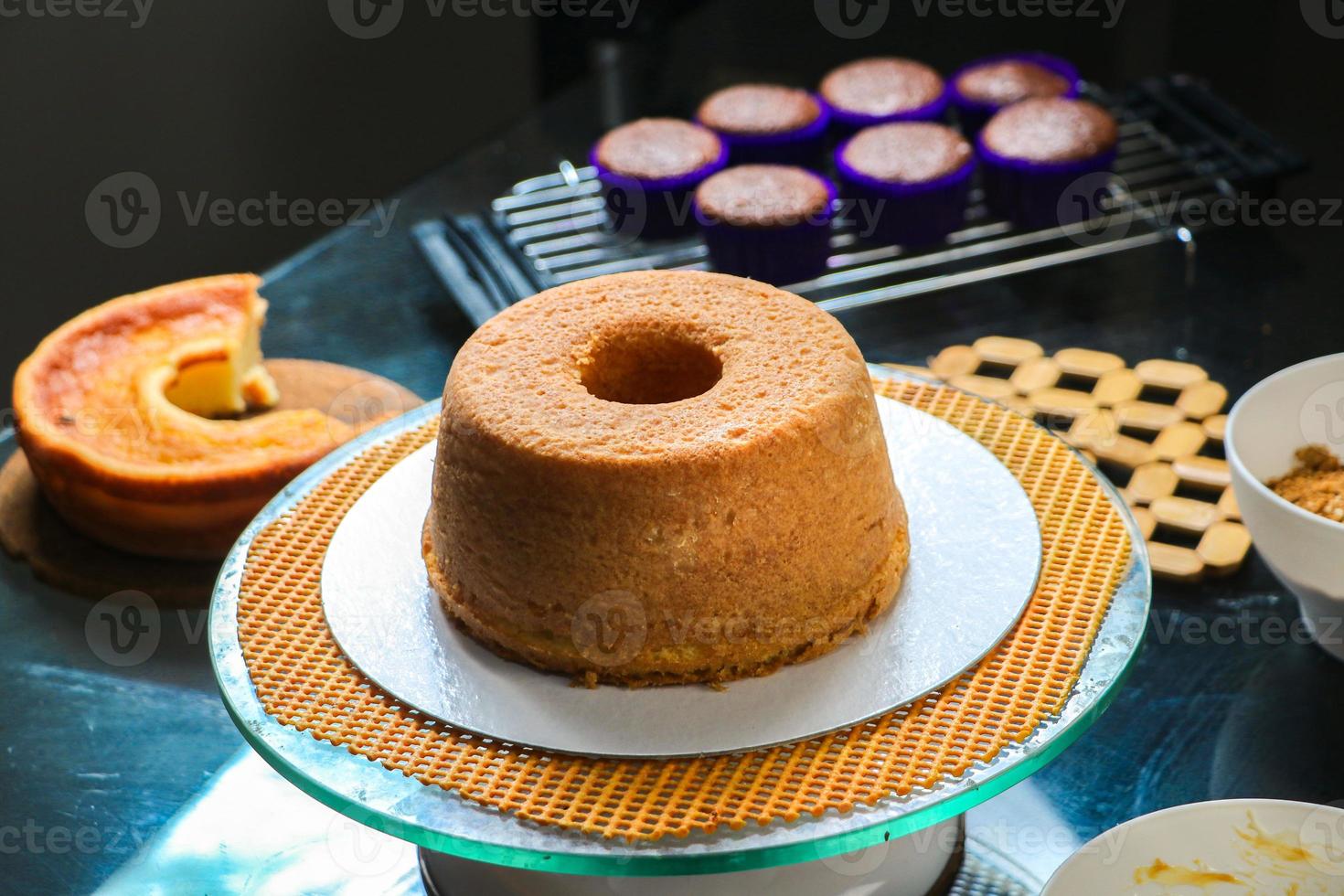 Cakes on the table and other sweets photo