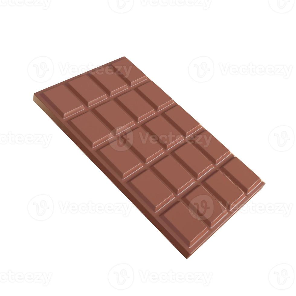 Chocolate bar. Cocoa sweets Helps to relax when eating. 3d render. photo