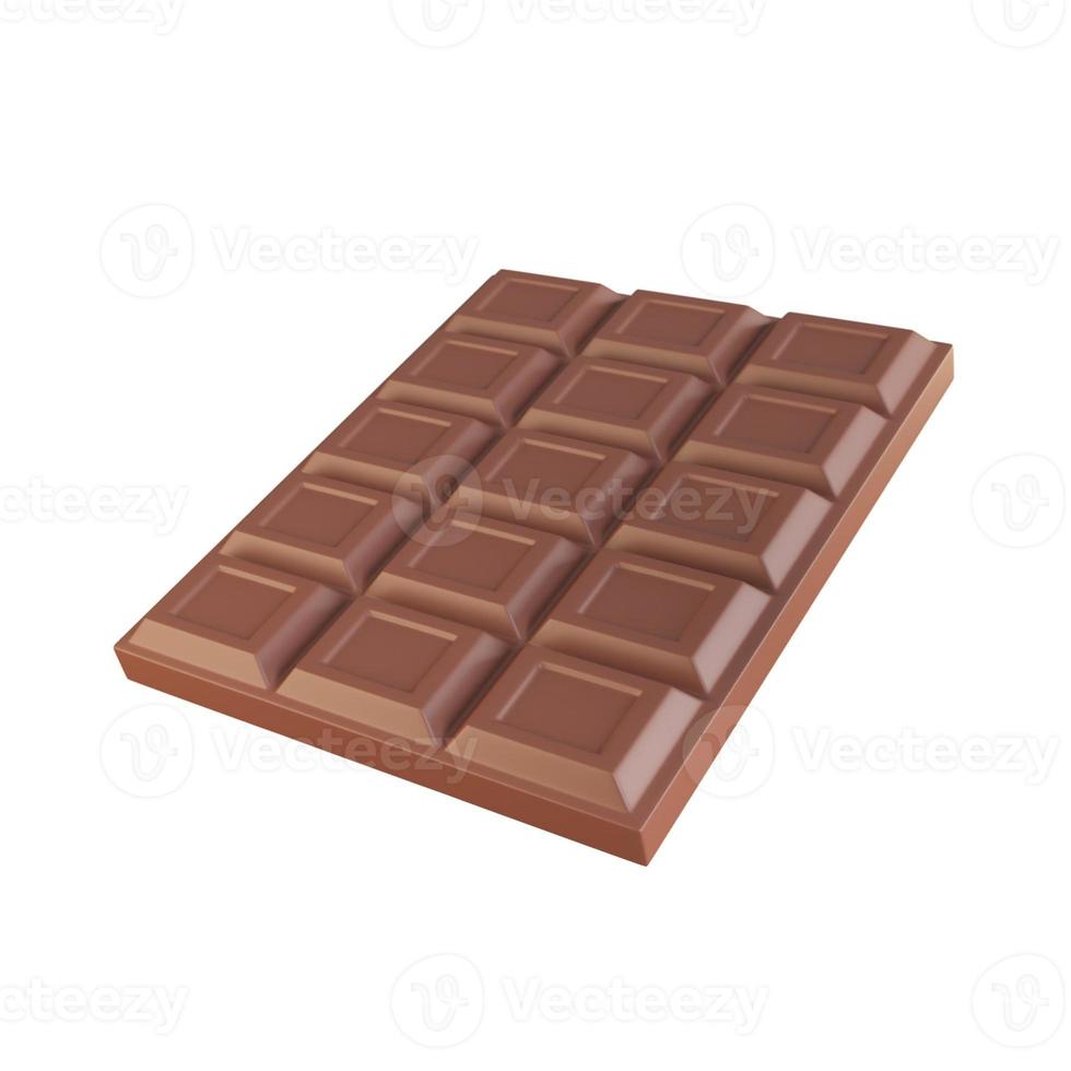 Chocolate bar. Cocoa sweets Helps to relax when eating. 3d render. photo