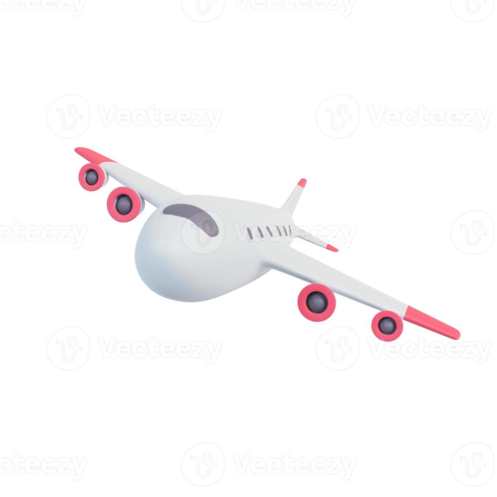 Passenger plane flying in the air. Holiday travel idea.3D Rendering. photo