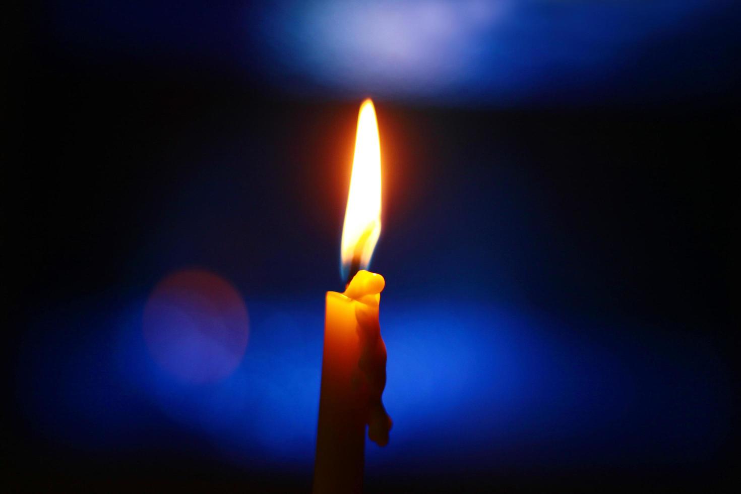 Candle light with bokeh background photo