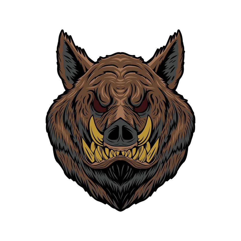 boar head vector illustration design