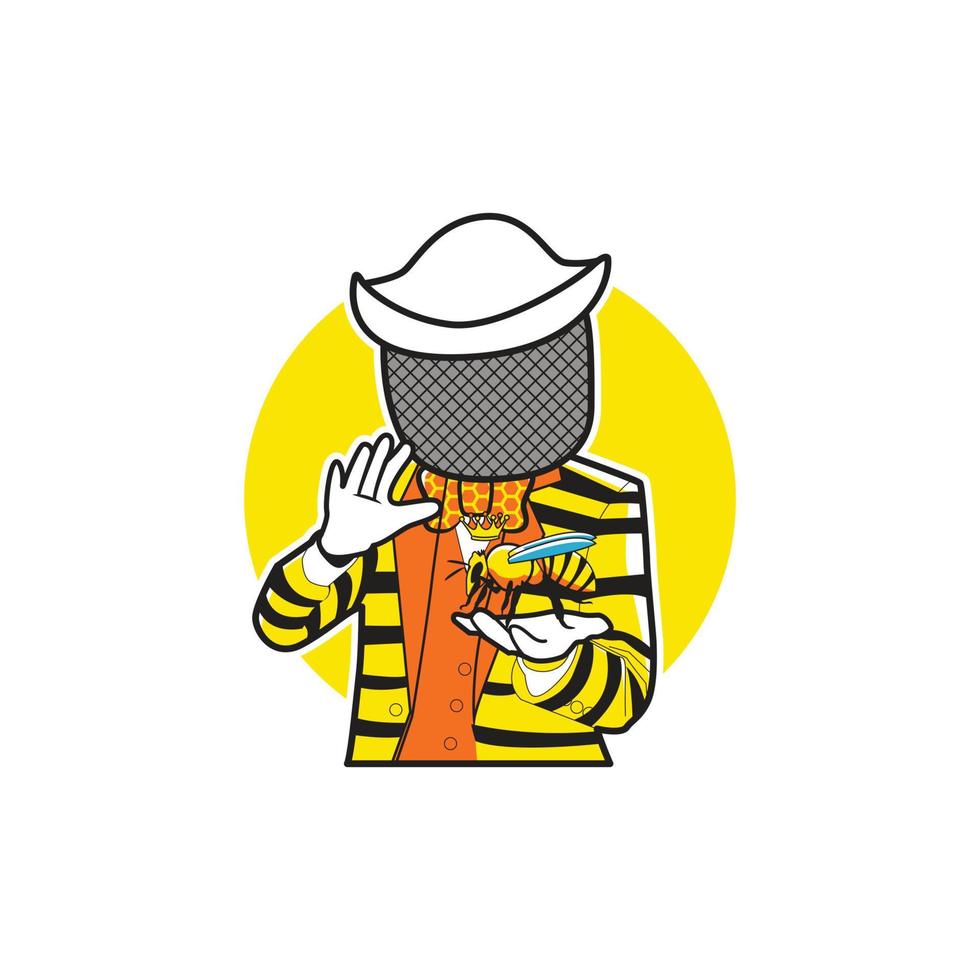 beekeeper character vector illustration design