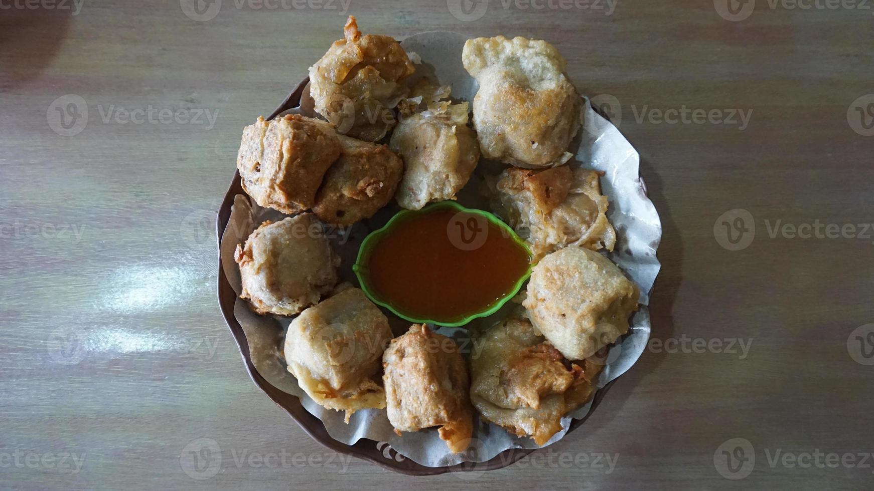 fried tofu with savory flour photo