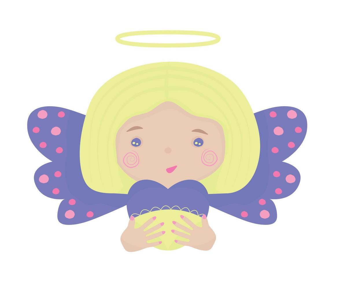 Sweet Ukrainian angel, colorful illustration vector