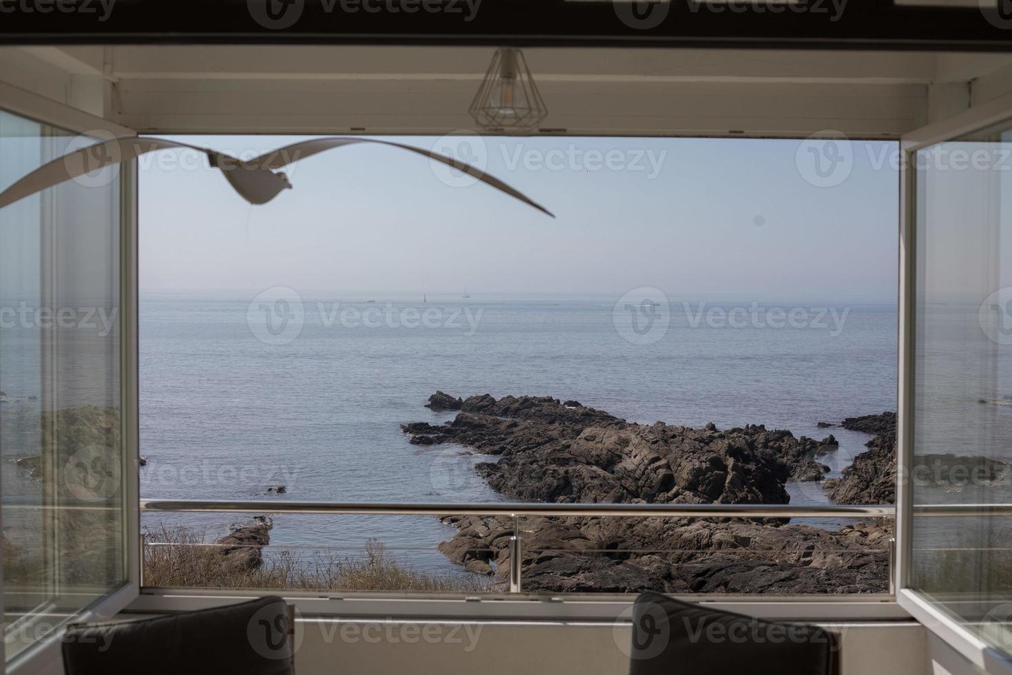 sea view from a balcony photo