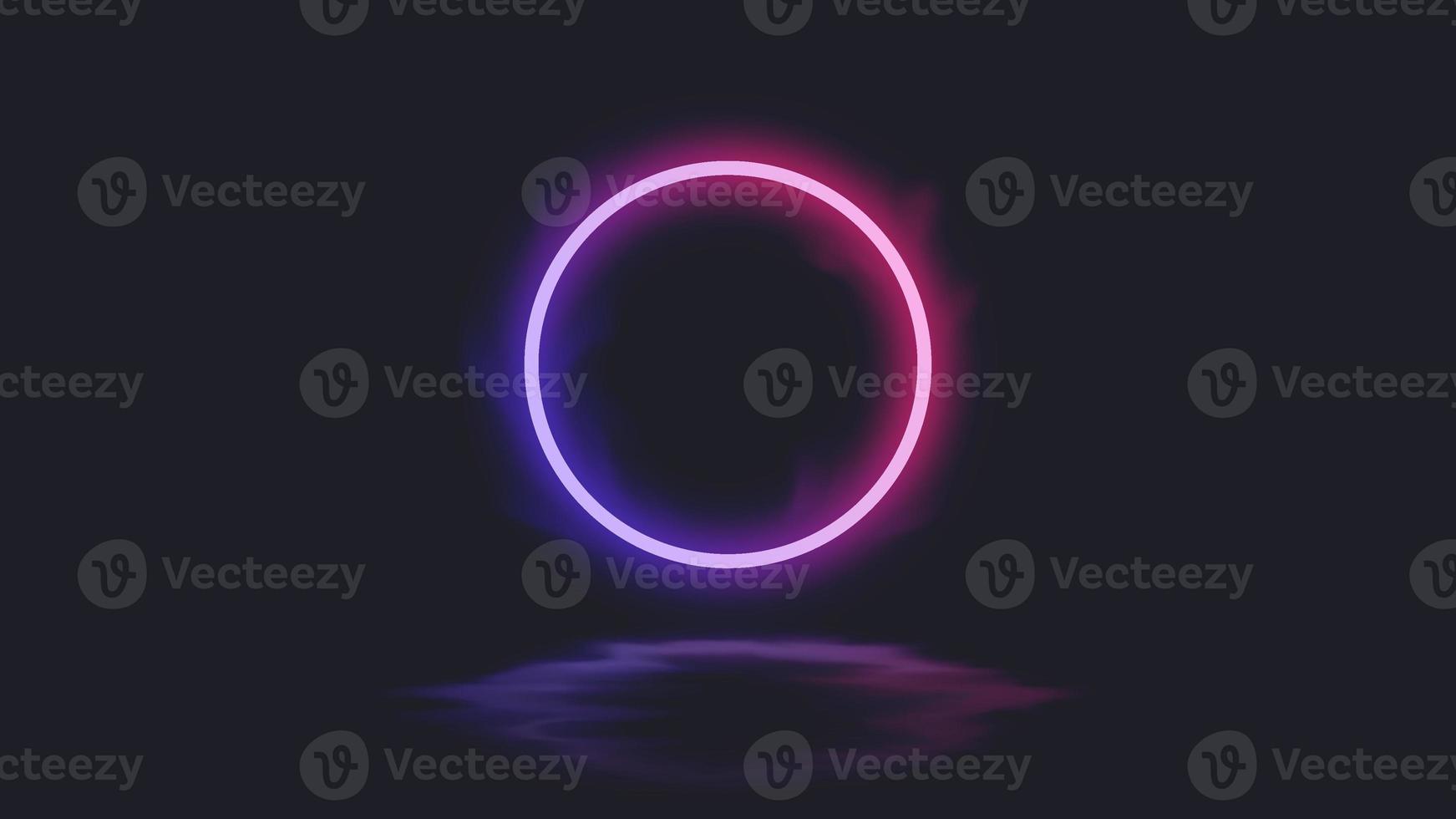 Neon Circle Light Red and Purple Blue Background with Wavy Shadow for Abstract Futuristic Wallpaper photo