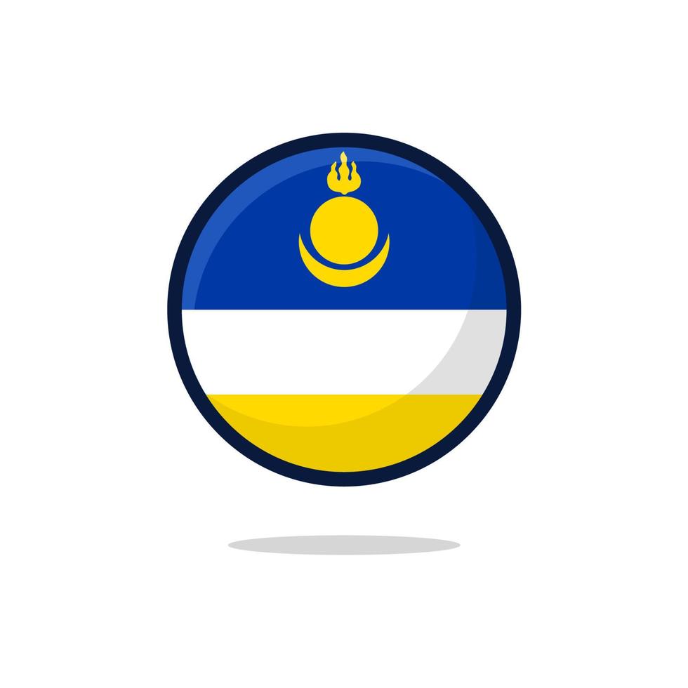 Republic of Buryatia Flag Icon vector