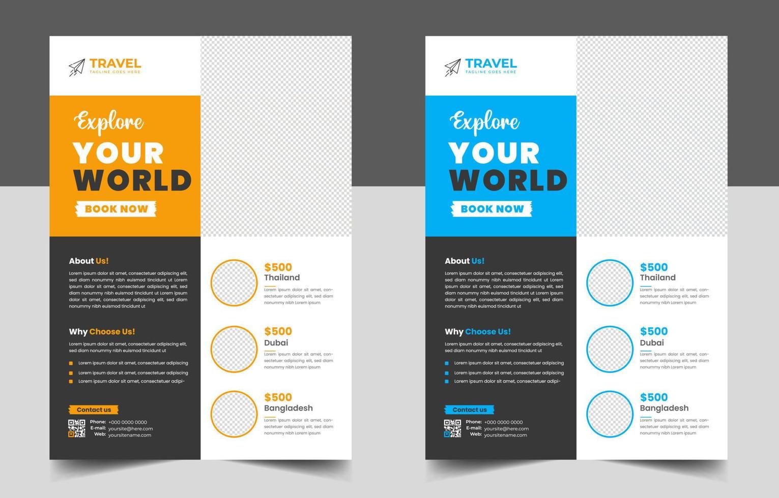 Tour and Travel flyer. travel flyer. tour and travel flyer or Brochure Template Business concept.  Flyer design for Tour and Travel Business concept. vector