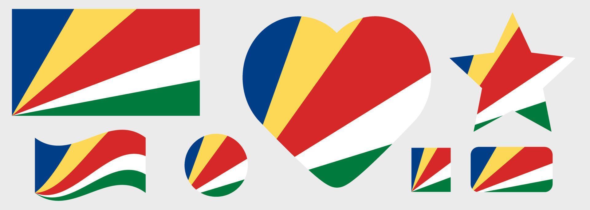 Flag of Seychelles. vector illustration