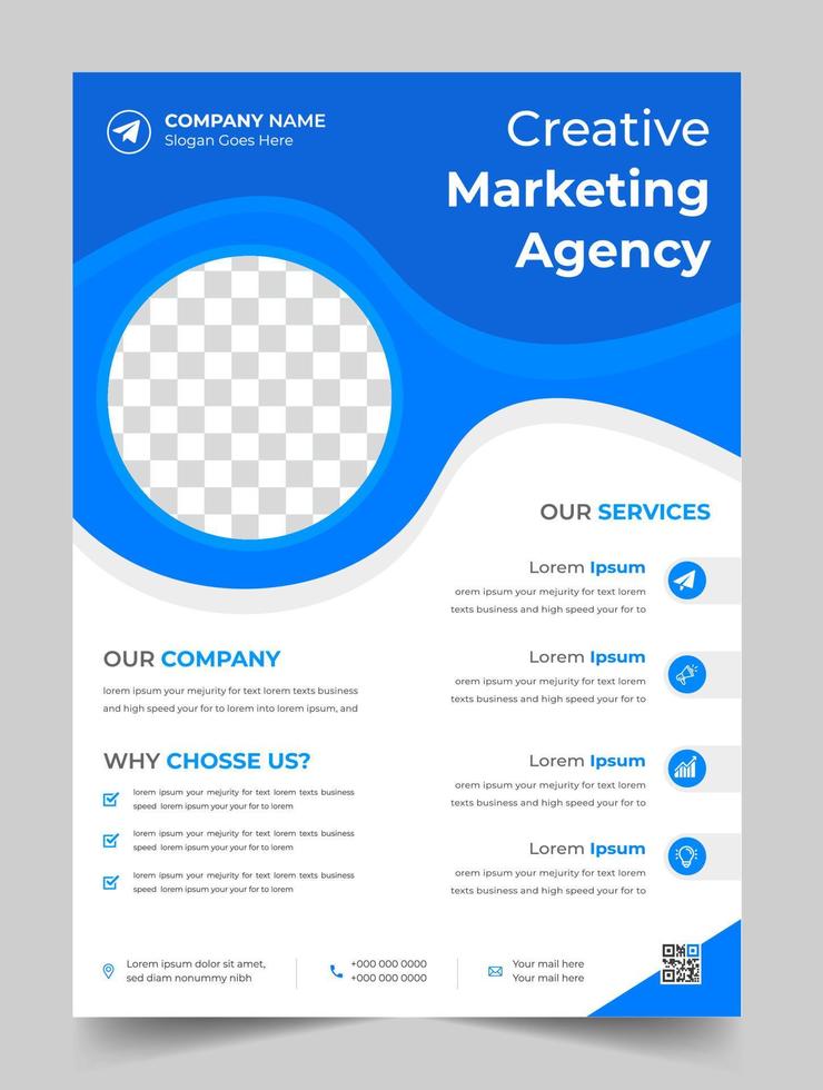 Corporate business flyer template design. digital marketing agency flyer, business marketing flyer. grow your business digital marketing new flyer. digital marketing flyer vector