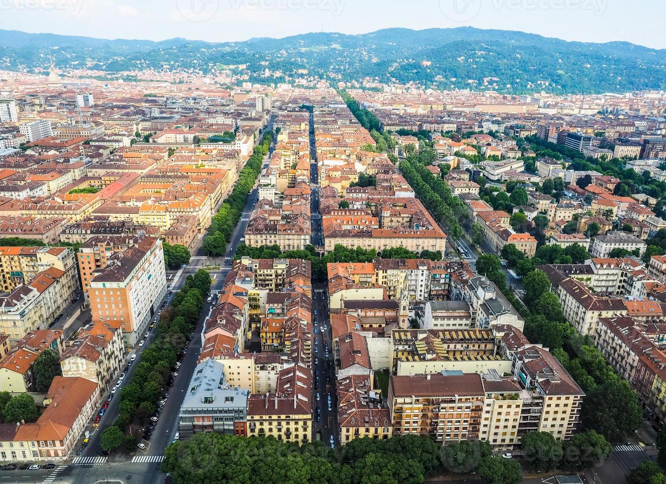 HDR Aerial view of Turin photo