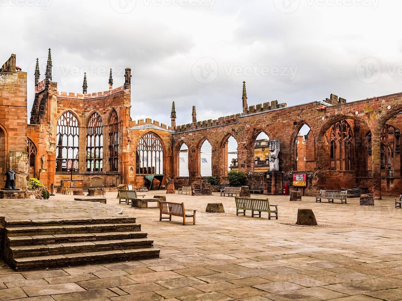HDR Coventry Cathedral ruins photo