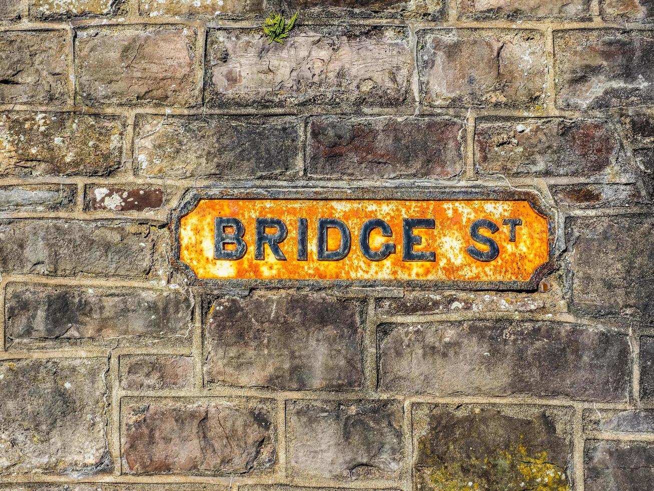 HDR Bridge Stree sign in Chepstow photo