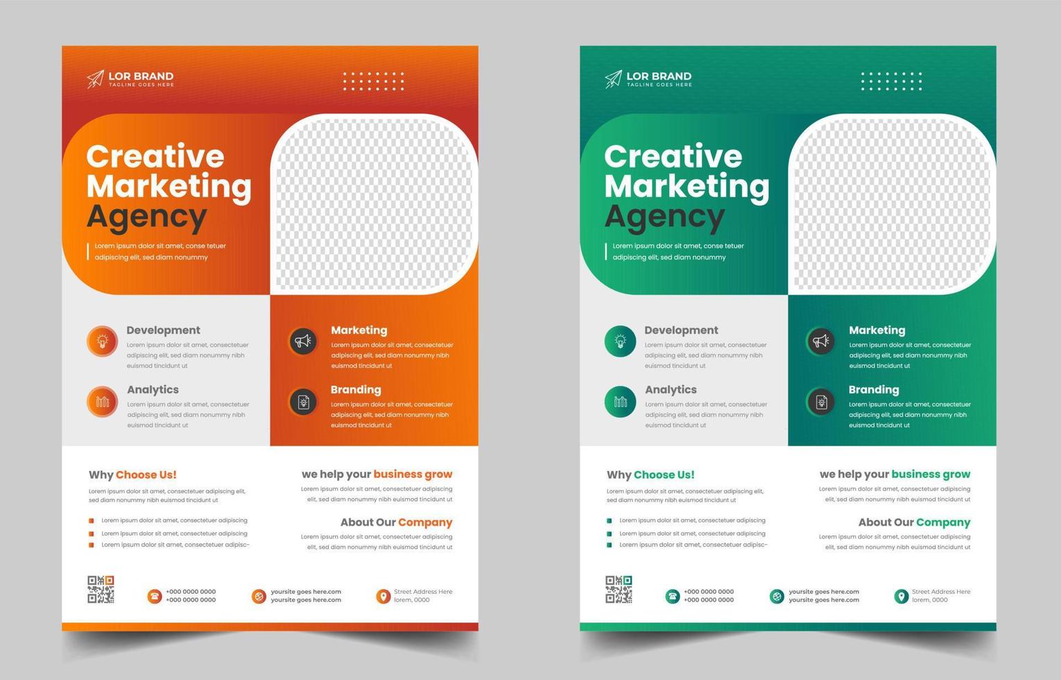 Corporate business flyer template design. digital marketing agency flyer, business marketing flyer. grow your business digital marketing new flyer. digital marketing flyer vector