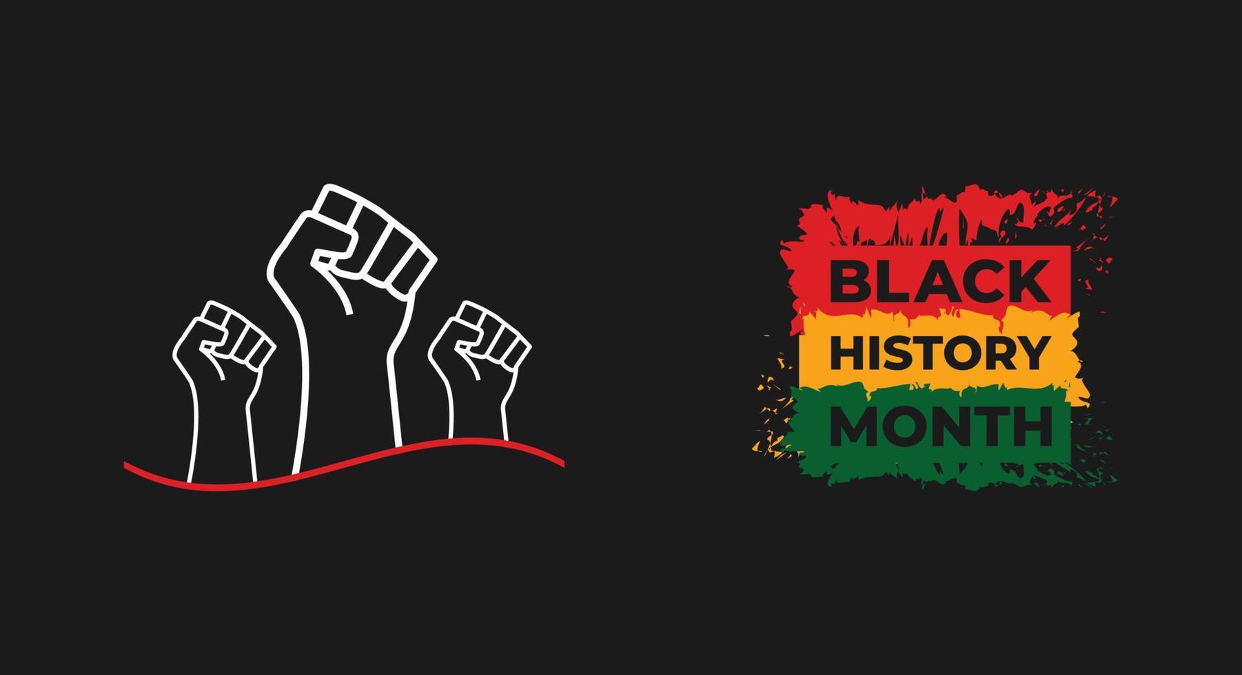 fondo del mes de la historia negra. historia afroamericana o mes de la historia negra. se celebra anualmente en febrero en estados unidos y canadá. mes de la historia negra 2022 vector