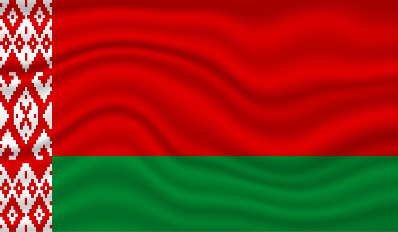 Belarus National Flag vector design. Belarus flag 3D waving background vector illustration