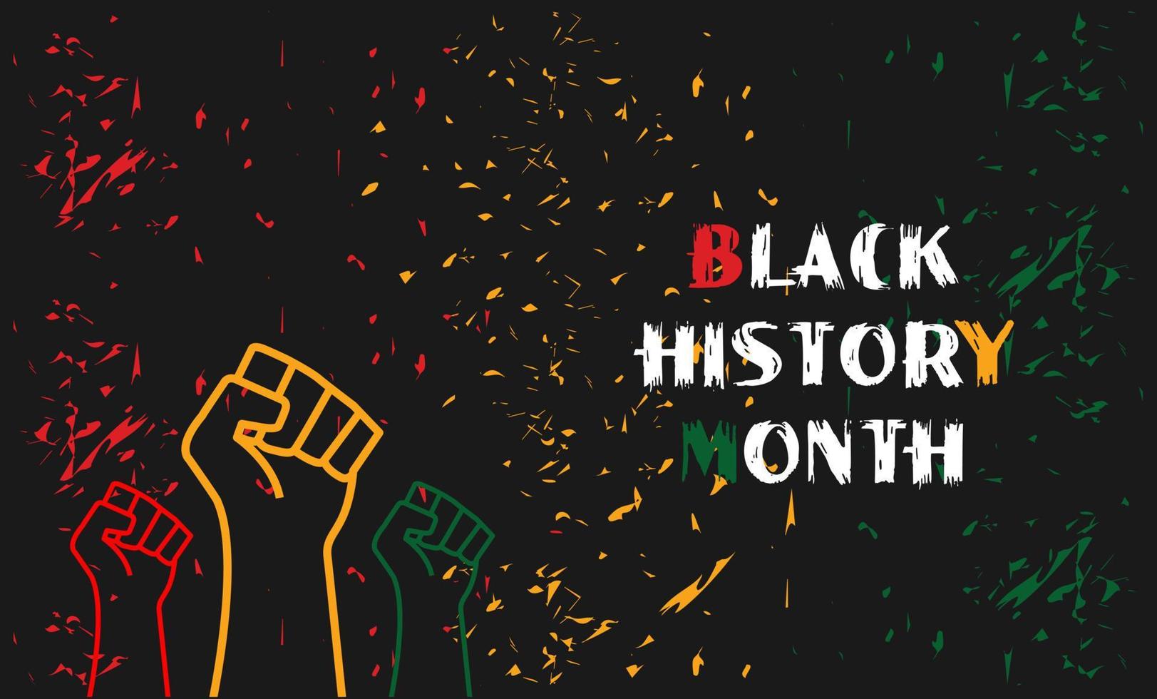 black history month background. African American History or Black History Month. Celebrated annually in February in the USA and Canada. black history month 2022 vector