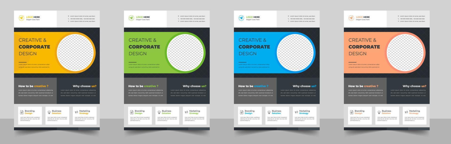 Corporate business flyer template design. digital marketing agency flyer, business marketing flyer. grow your business digital marketing new flyer. digital marketing flyer vector