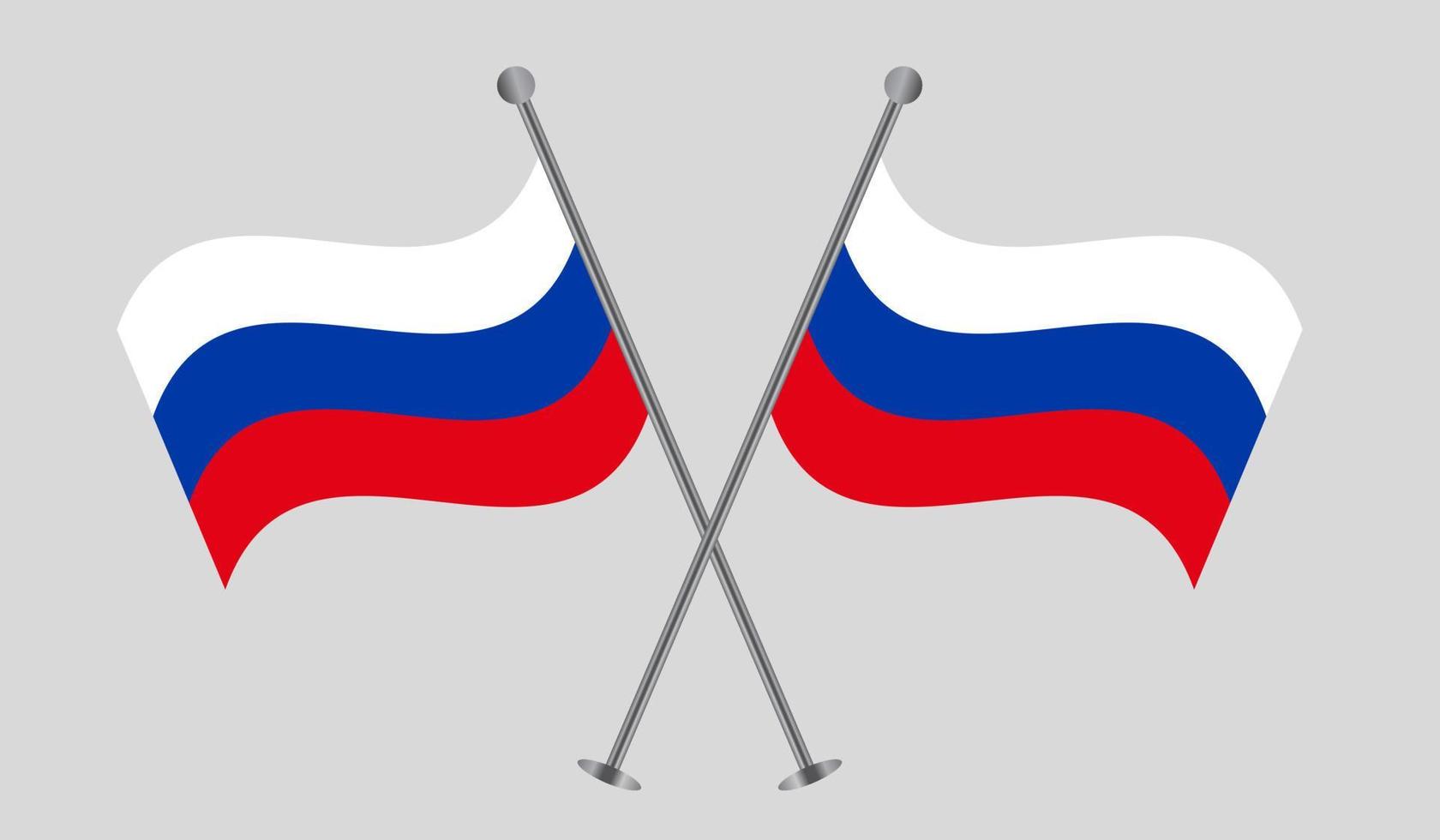 diseño de la bandera de rusia. conjunto de diseño de vector de bandera nacional de rusia. Ilustración de vector de bandera de rusia